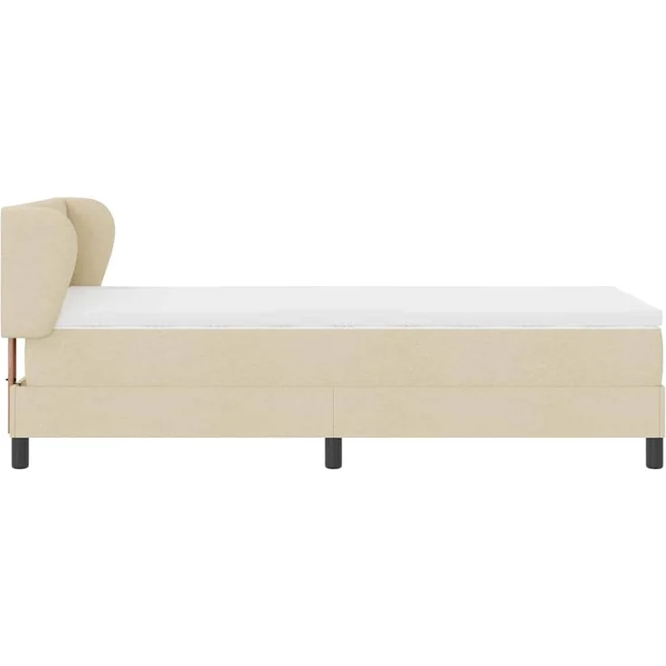 vidaXL Boxspringbett mit Kopfteil Creme 90 x 190 cm Stoff 3340064 – Bild 8