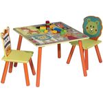 WOLTU Kinder Sitzgruppe 'Waldtiere' Tisch & Stuhlsets, Kindertisch mit 2 Stühle