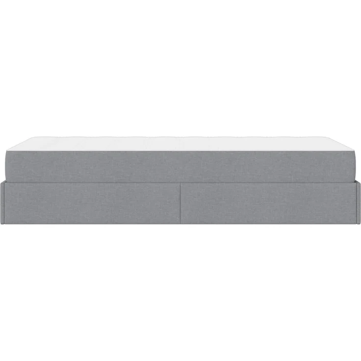 vidaXL Bettgestell mit Matratze mit Matratze 2 pcs Hellgrau Stoff 3399452 – Bild 6