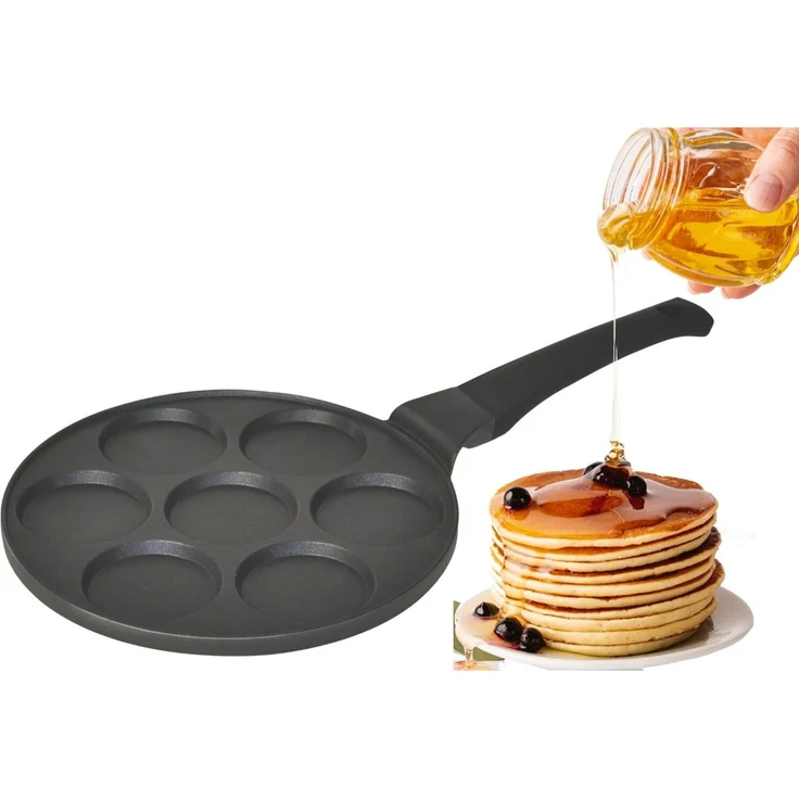 Pancakes Bratpfanne Pancake Pfannkuchen 3-fache Beschichtung Spiegeleier Oladji – Bild 5