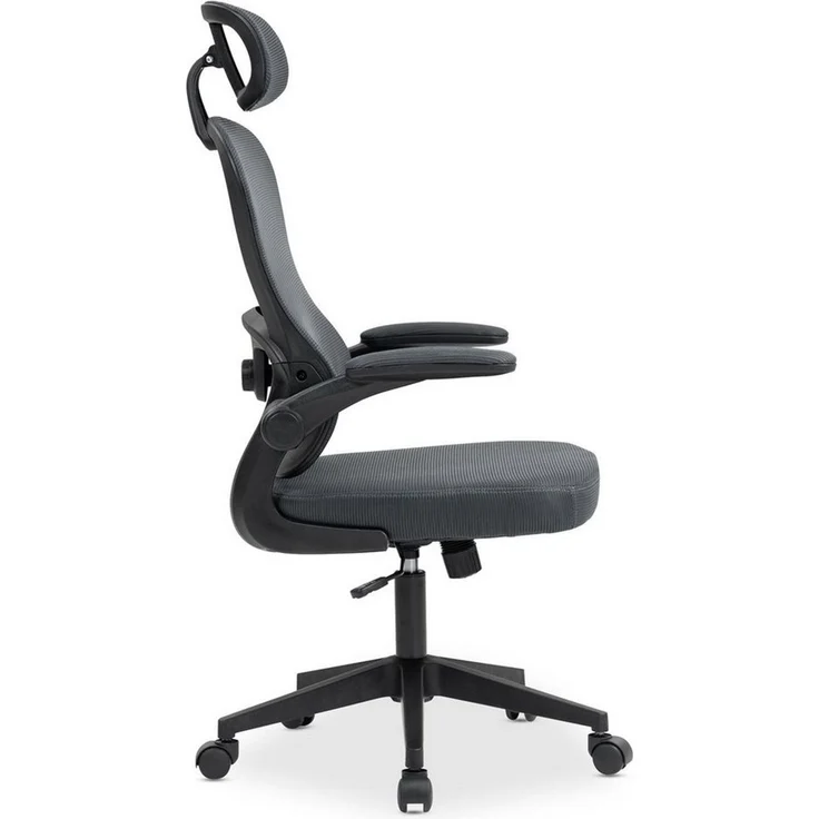 IDIMEX Drehstuhl JOBURG, Ergonomischer Netzrücken mit Lendenstütze – grau – Bild 3