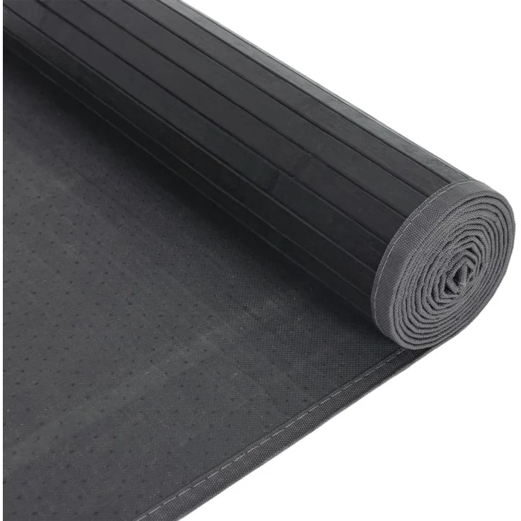 vidaXL Teppich Rechteckig Schwarz 80x300 cm Bambus 376912 – Bild 5