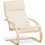 Relaxsessel Schaukelstuhl Holz Natur Fernsehsessel Schaukelsessel Lesesessel Stillsessel