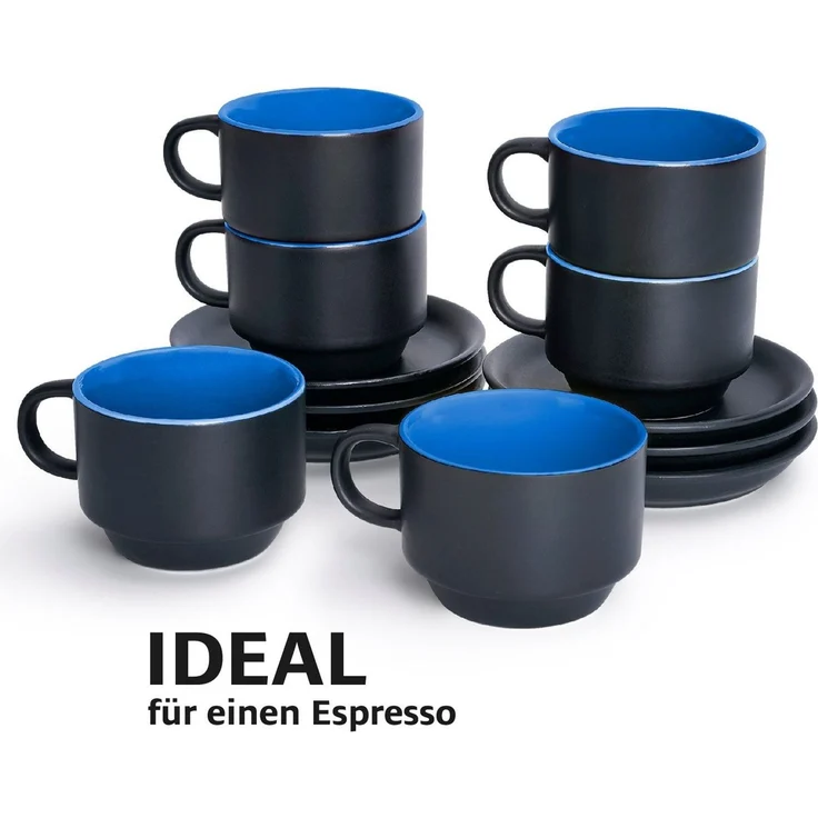 MiaMio Espressotasse Espressotassen Set Le Papillon Kollektion (6 x 75ml) – Bild 1