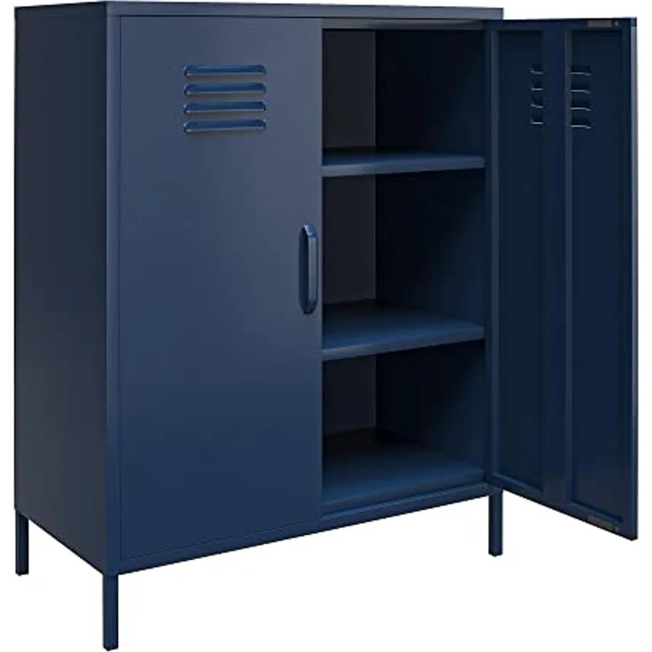loft24 Mehrzweckschrank Bradford Spind Schrank aus Metall, 2 Türen – Bild 4