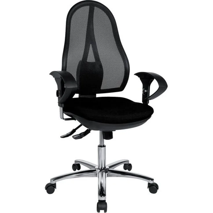 Topstar Bürodrehstuhl Open Point SY Deluxe - schwarz mit Armlehnen Sic