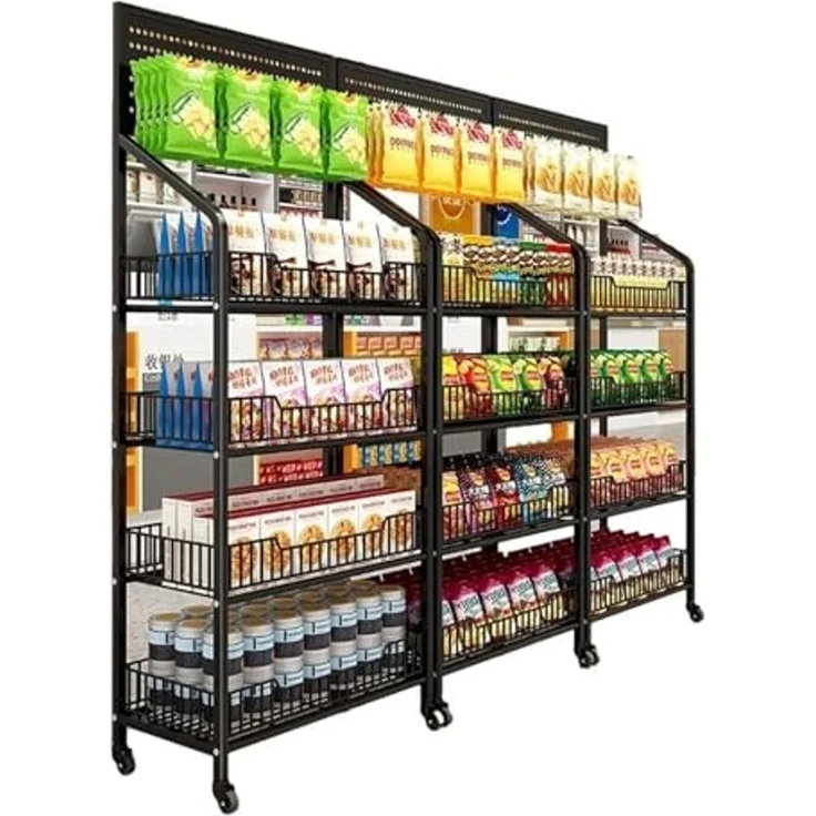 BAYLI Mehrzweckregal Ladenregale Einzelhandel - 140x50x27 cm Supermarktregale - Verkaufsreg – Bild 6