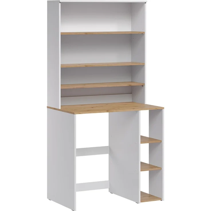 Waschmaschinenschrank Viktor Weiß/Artisan-Eiche 93.6 x 88.2 cm 2 Teile mit Regal Vicco – Bild 1
