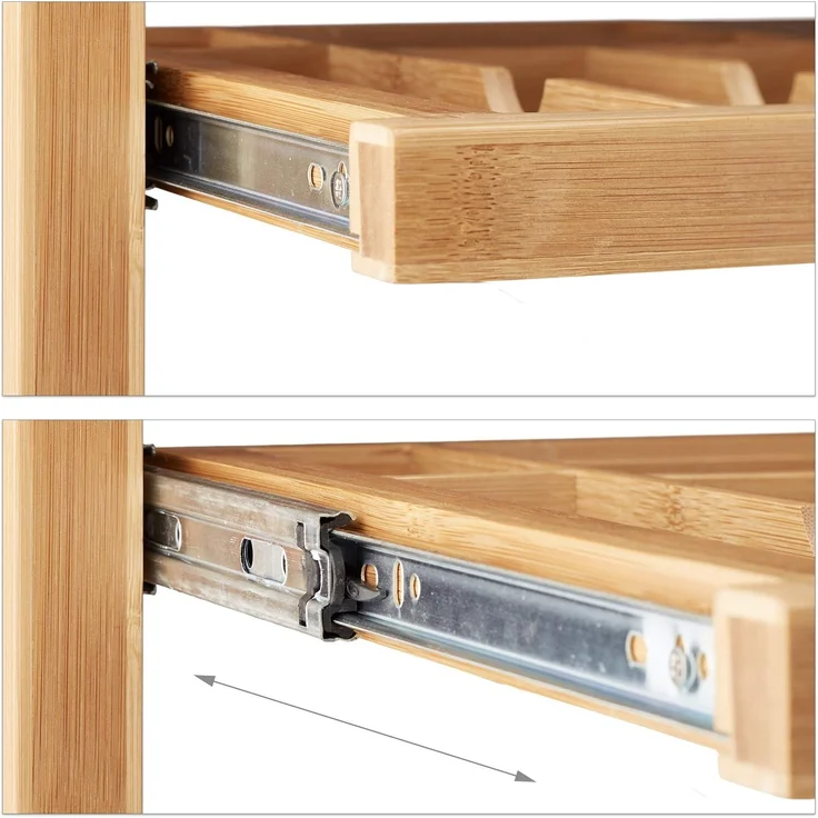 Relaxdays Computertisch Holz mit Tastaturauszug – Bild 5