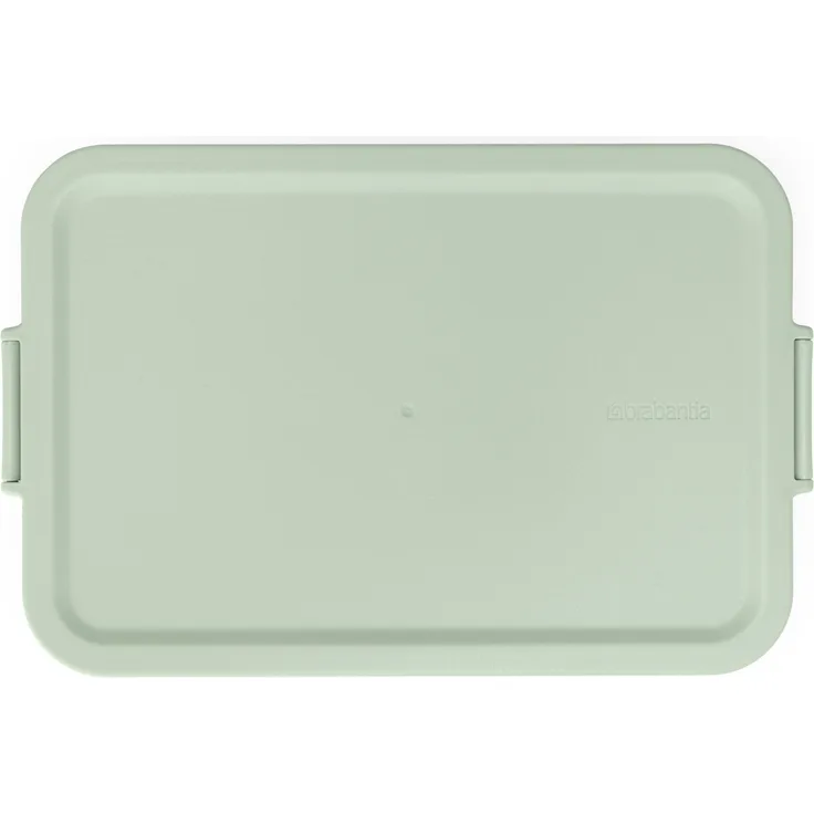 Brabantia - Make & Take Brotdose Bento - Groß - Herausnehmbare Fächer - Deckel mit Klickverschluss - Gefriergeeignet - Spülmaschinen- & Mikrowellenfest - Light Grey - 25,5 x 16,7 x 6,2 cm