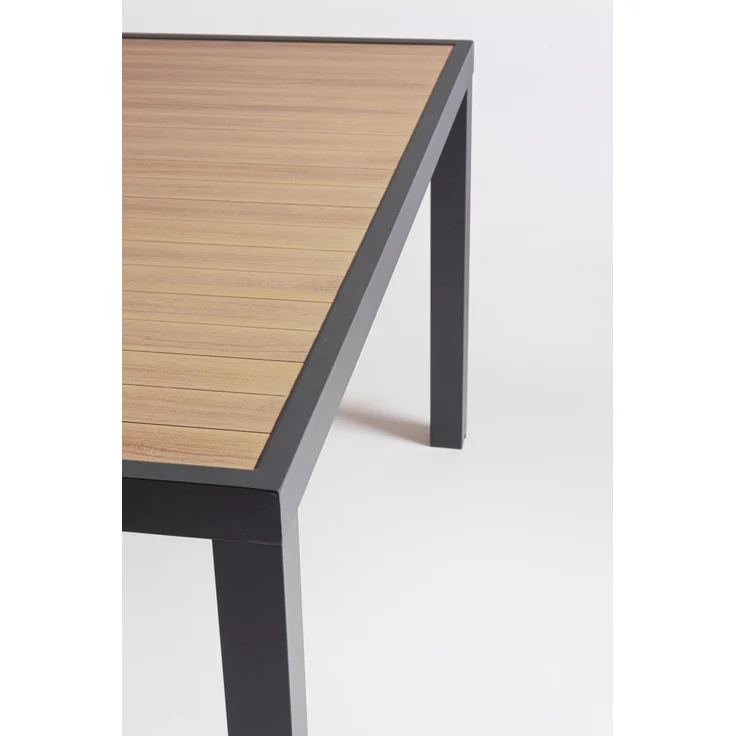 Gartenesstisch Hilja aus Aluminium, modern skandinavisch, anthrazit natur, quadratisch für 6–8 Personen – Bild 2