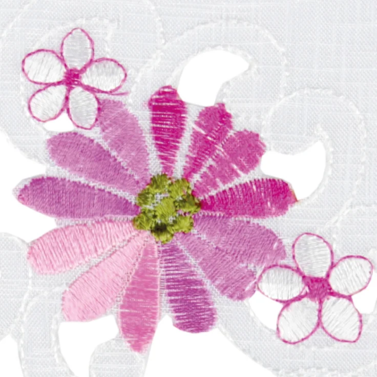 ARSVITA Tischdecke mit Stickerei, mit Blumen oder Schmetterlingen bestickte 30x30cm Decke für den Tisch, in vielen verschiedenen Designs verfügbar Rosa - Pink Eckig – Bild 8