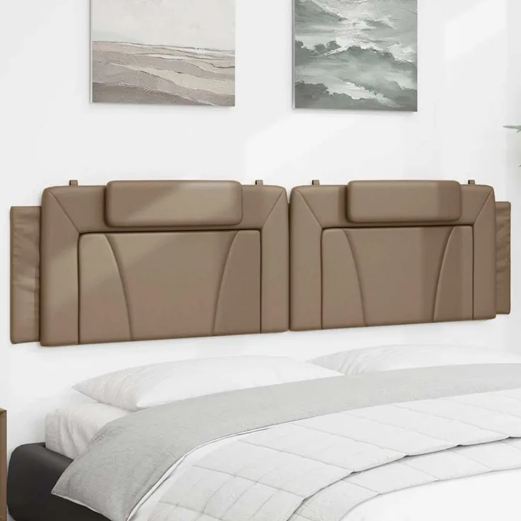 vidaXL Kopfteil-Kissen "Viana" Cappuccino-Braun 200 cm Kunstleder