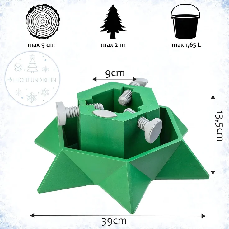 KADAX Weihnachtsbaumständer Weihnachtsbaumständer Baum bis 2 m – Bild 3
