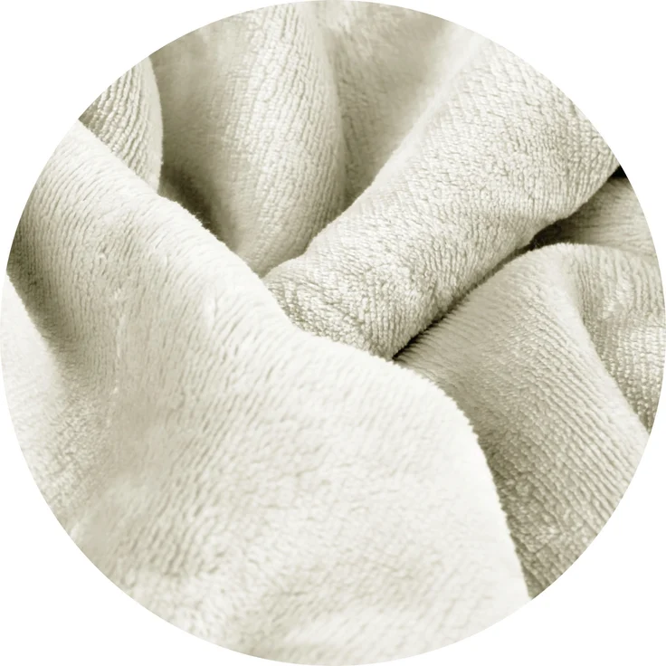 Kuscheldecke "Teddy Fleece" Sherpa/Flanell, 150x200cm Creme – Bild 8