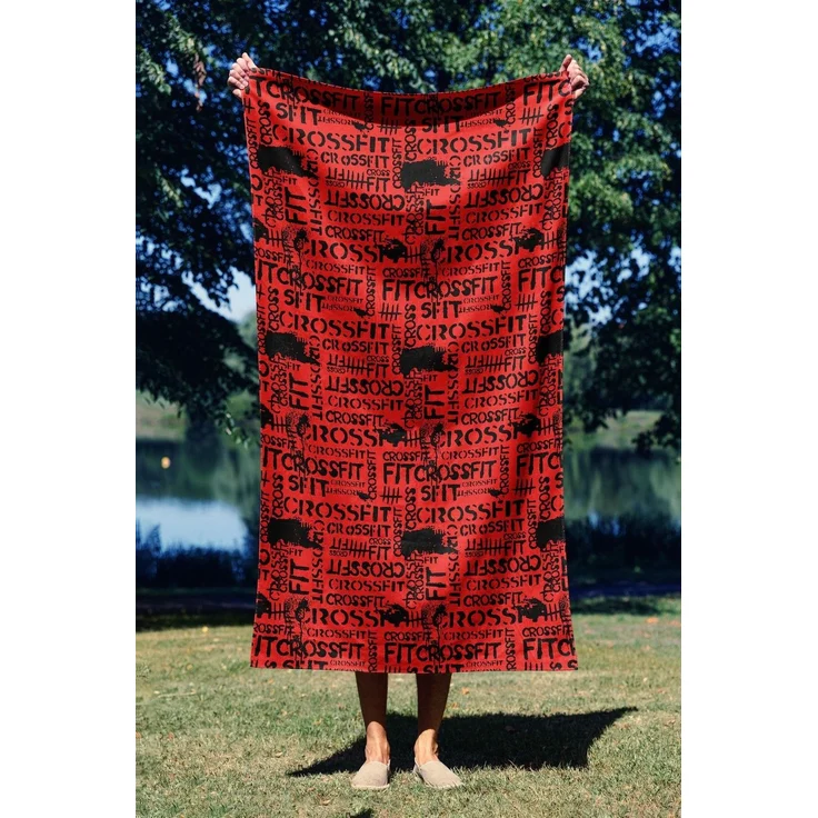 Mijolnir 'Crossfit Red 90' Strandtuch, Mehrfarbig, 90 x 150 cm – Bild 1