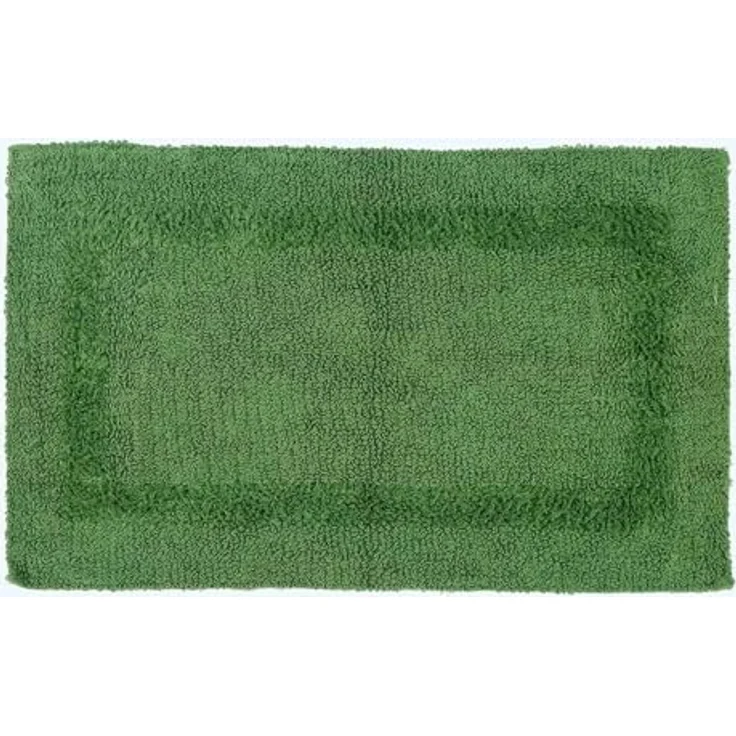 Homescapes 2-TLG. Badematten-Set grün, 50x80 cm Badematte & 50x55 cm WC-Vorleger mit Wende-Design aus 100% Baumwolle, saugfähig und pflegeleicht – Bild 3