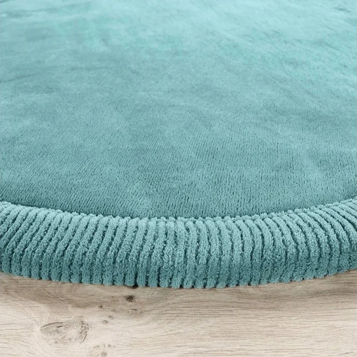 Paco Home Teppich Kinderzimmer Kinderteppich Baby Spielteppich Krabbeldecke Krabbelmatte Weich rutschfest Jungen Mädchen Deko, Grösse:160 cm Rund, Farbe:Blau – Bild 2