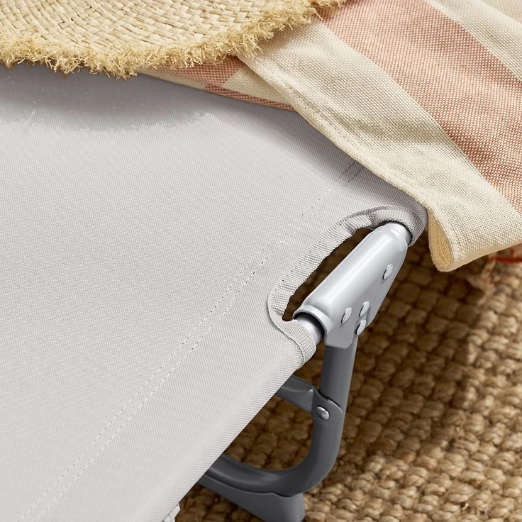 SoBuy OGS35-MI Sonnenliege, Textilgewebe, Lackiert, Beige, 167 x 81 x 56 cm – Bild 10