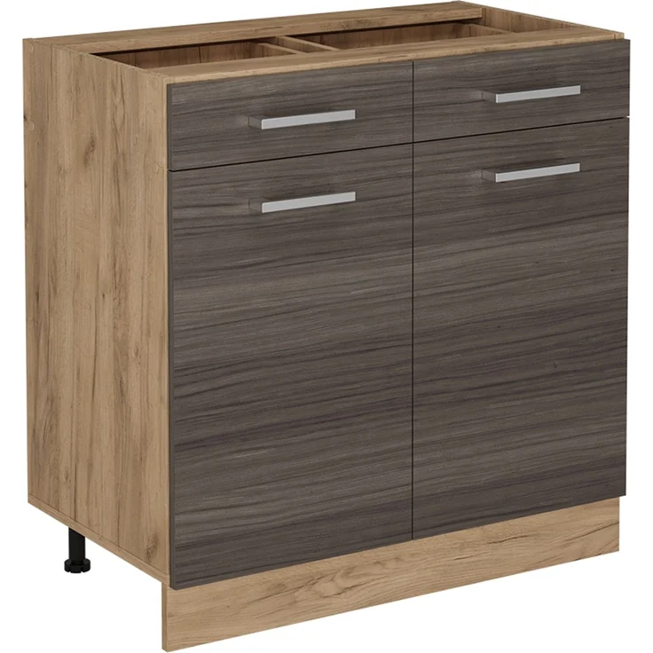 Küchenunterschrank R-Line Edelgrau 80 cm ohne Arbeitsplatte Vicco – Bild 1
