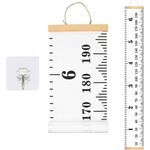 Messlatte Höhe Diagramm HUYU Messleiste Kinder Kinder Leinwand Wachstum Chart Wall Chart Wachstumsmesser, hängendes tragbares aufrollbares Baby Diagramm für Kinder im Kinderzimmer Dekor Weiß 200x20 cm