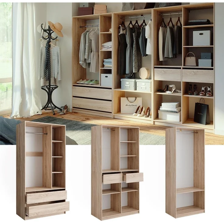 Kleiderschrank Elmo Sonoma 280 x 200 cm 3er Set Vicco – Bild 4