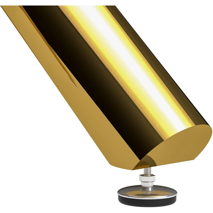 Runder Esstisch 80 x 80 x 76 cm mit Glasplatte, Metallgestell in Gold, modern und platzsparend – Bild 8