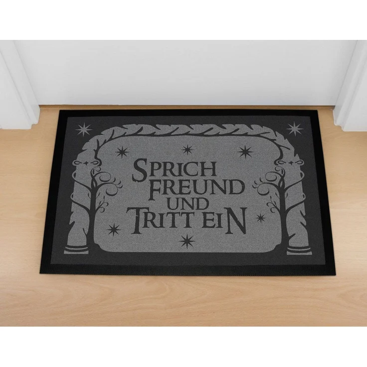 MoonWorks Fußmatte Fußmatte mit Spruch Sprich Freund und tritt ein Losungswort, rechteckig – Bild 1