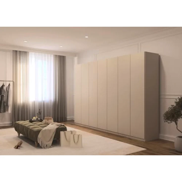 Rauch Möbel LUNIK, Kleiderschrank, Farbe Beige, Breite 315 cm | Schrank mit patentiertem Schnellmontagesystem, 7-türig, Push-to-open-Funktion, Zubehör Classic, Schlafzimmer, Ankleide – Bild 4