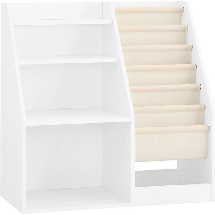 SoBuy KMB119-W Kinderregal, Spanplatte, Lackiert, Weiß, 100 x 80 x 30 cm