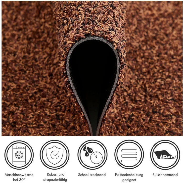 Andiamo Fußmatte Samson, Made in Netherlands, rechteckig, Höhe: 6 mm, Schmutzfangmatte, waschbar, rutschhemmend, auch als 2er Set erhältlich – Bild 3
