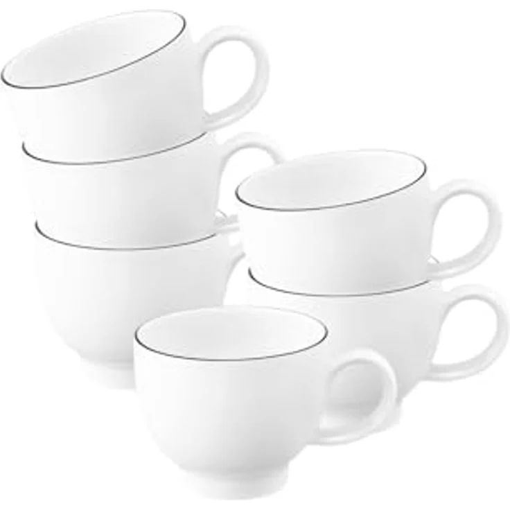 Espresso-Obertasse 0,09 l Lido Black Line Seltmann Weiden Espressotasse - MikrowelleBackofen geeignet, Spülmaschinenfest – Bild 1