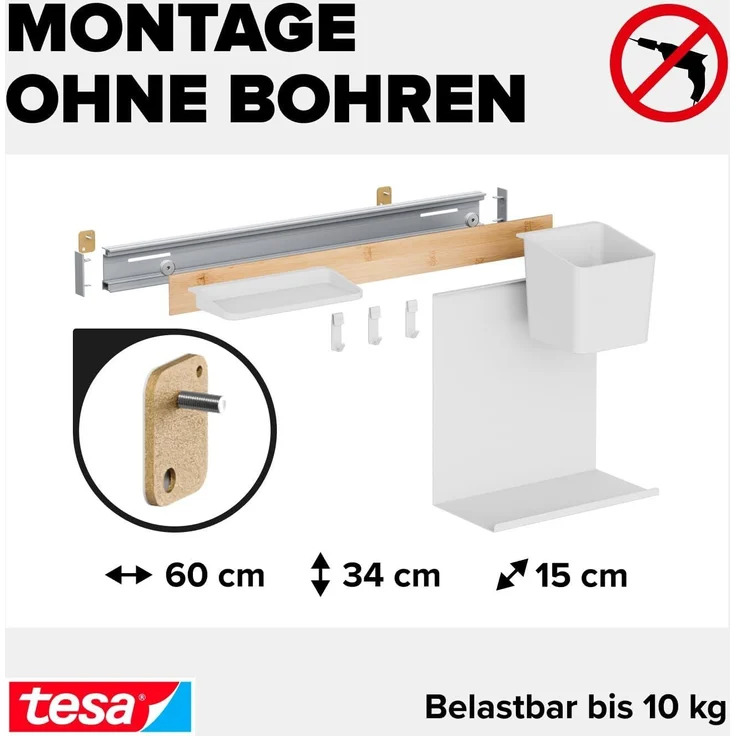Tesa Küchenorganizer Kombi Set S 70040-00000-01 – Bild 4