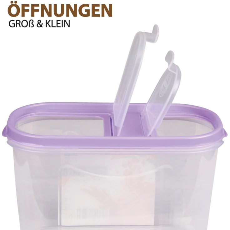 Vorratsdosen mit Deckel 2,8 Liter ( 8er Pack / Lila ), Luftdicht Schüttdose BPA frei, Vorratsbehälter Set - Frischhaltedosen Klappdeckel – Bild 6