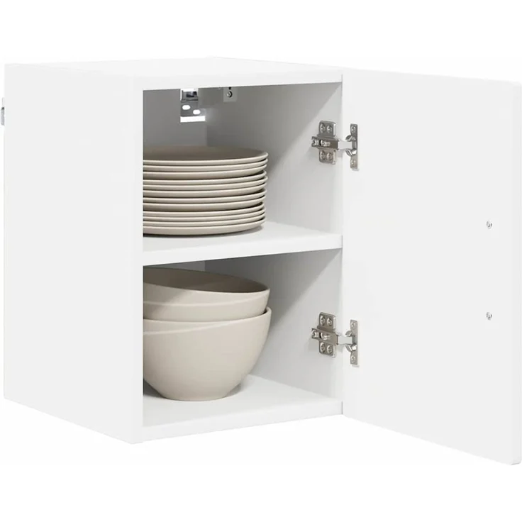 Hängeschrank, Küchenschrank mit Regal Weiß 30 x 31 x 40 cm Holzwerkstoff – Bild 3
