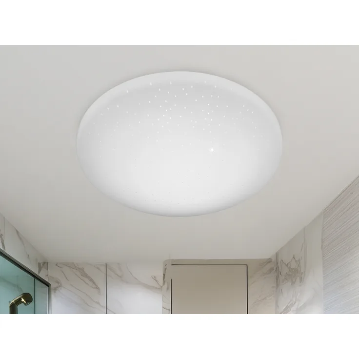 LED Deckenleuchte SILMA klein mit Sternenhimmel fürs Bad IP44, Ø 28cm