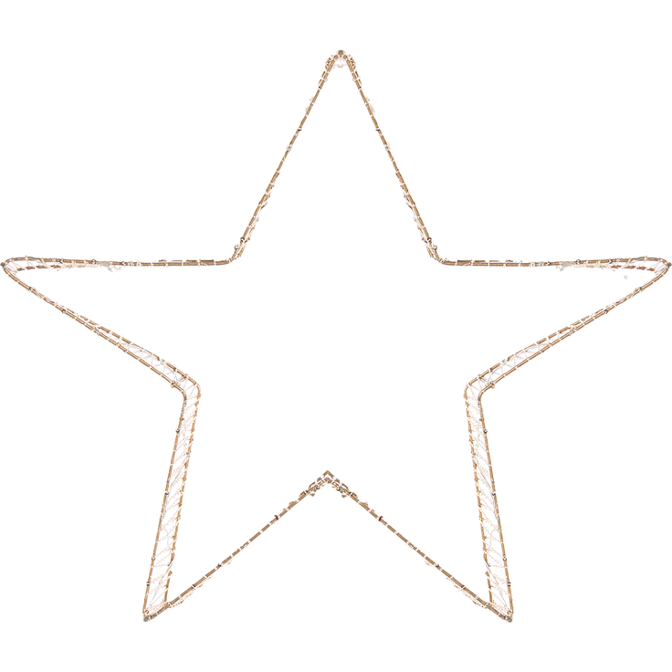 Weihnachtsdekoration 2er Set LED ITALLA 30 38 cm Stern Gold – Bild 4