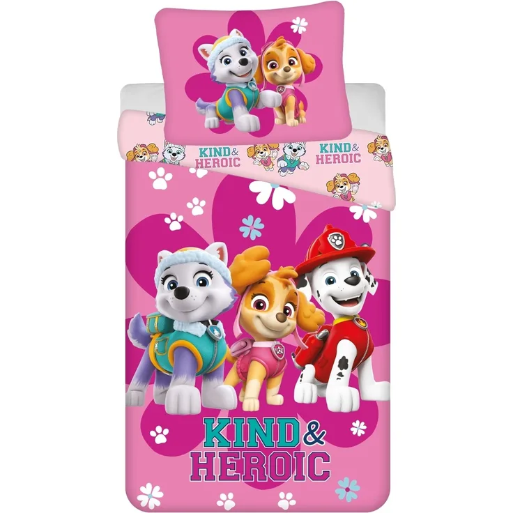 Paw Patrol Design Kuschelige Bettwäsche Baumwolle, 140x200 cm & 70x90 cm