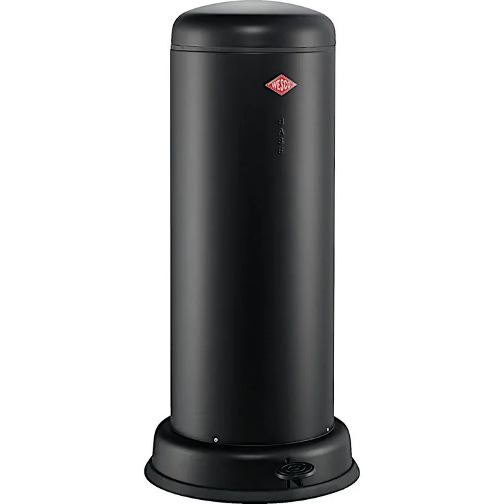 Wesco 'Big Baseboy 30' Abfalleimer, Stahlblech, 30 Liter, Schwarz matt