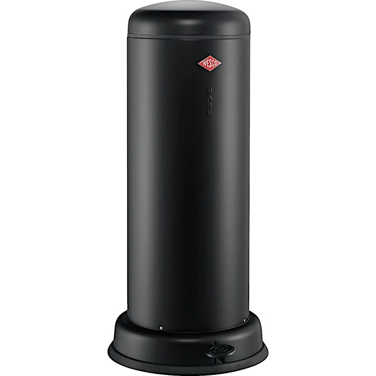 Wesco 'Big Baseboy 30' Abfalleimer, Stahlblech, 30 Liter, Schwarz matt – Bild 1