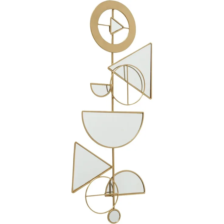 Wanddekoration, Wohnzimmer, Retro Spiegel, gold, H 91 cm