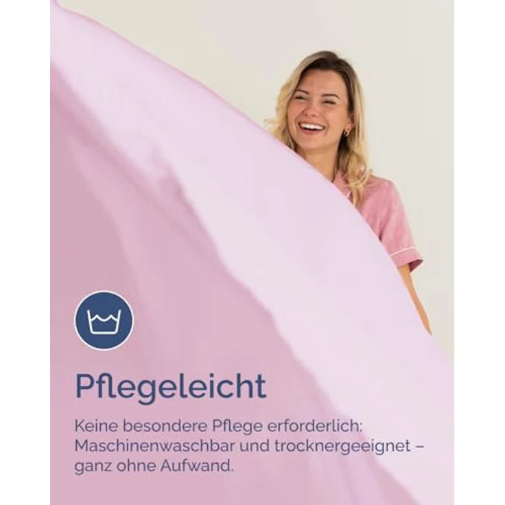 Spannbettlaken 80x200 cm Rosa - 40cm (16") Tiefe Tasche - Premium Mikrofaser Spannbetttuch - Weich, Knitter- und Bügelfrei - Atmungsaktiv, Hypoallergen und Oeko-TEX Standard 100 Zertifiziert – Bild 7