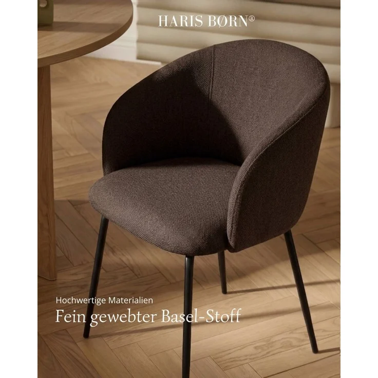 Haris Børn Esszimmerstuhl mit Armlehnen - Hochwertige Polsterstühle für Esszimmer (Set, 4 St), Premium Esszimmer Stühle & Wohnzimmer Stühle – Bild 4