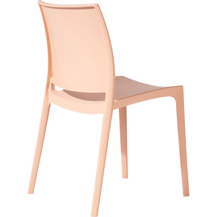 CLP 2er Set Gartenstühl Meton mit Lehne stapelbar wetterfest UV-beständig bis 150 kg,pfirsich – Bild 6