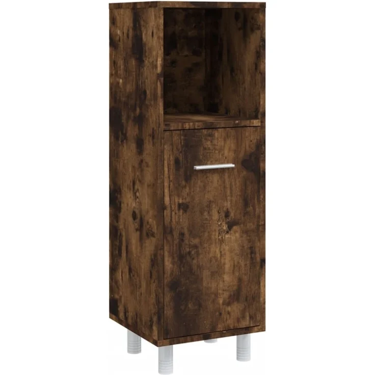 vidaXL 4-tlg. Badmöbel-Set Räuchereiche Holzwerkstoff 3187612 – Bild 6