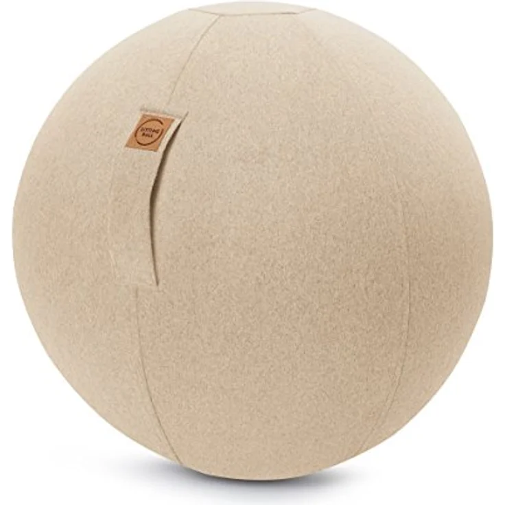 Sitting Ball Hocker Felt 150 l, Outdoor-Sitzsack mit waschbarem Bezug, Filzimitat, Beige – Bild 1