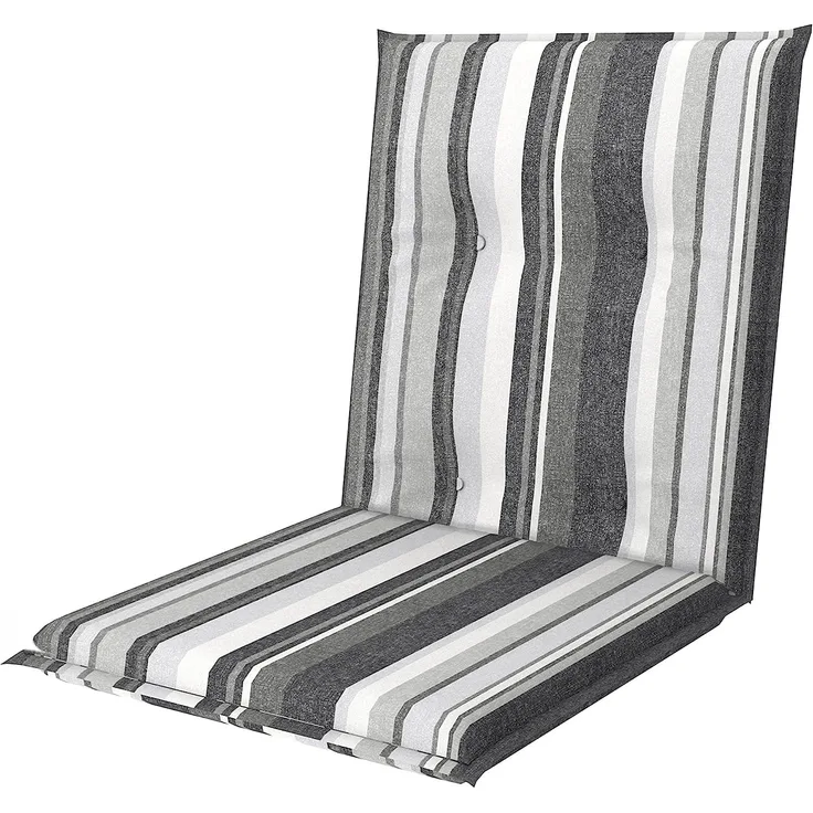 Doppler Niederlehnerauflage Living ca. 100 x 48 x 6 cm D. 9140 greige grau streifen