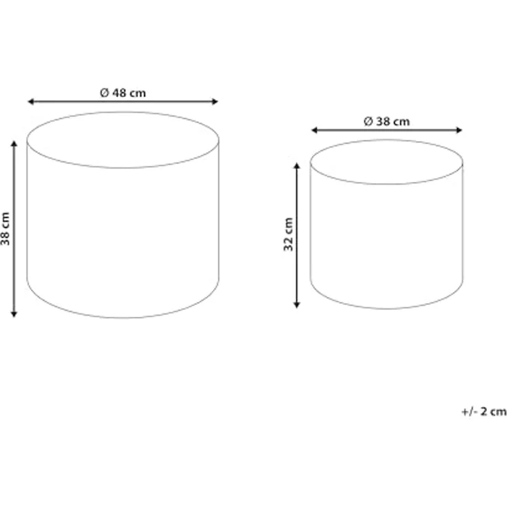 Couchtisch 2er Set MANTI Dunkelbraun – Bild 3