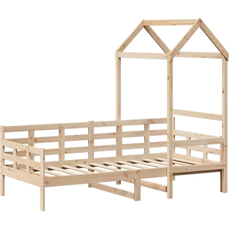 vidaXL Tagesbett mit Dach 80x200 cm Massivholz Kiefer 3282326 – Bild 2