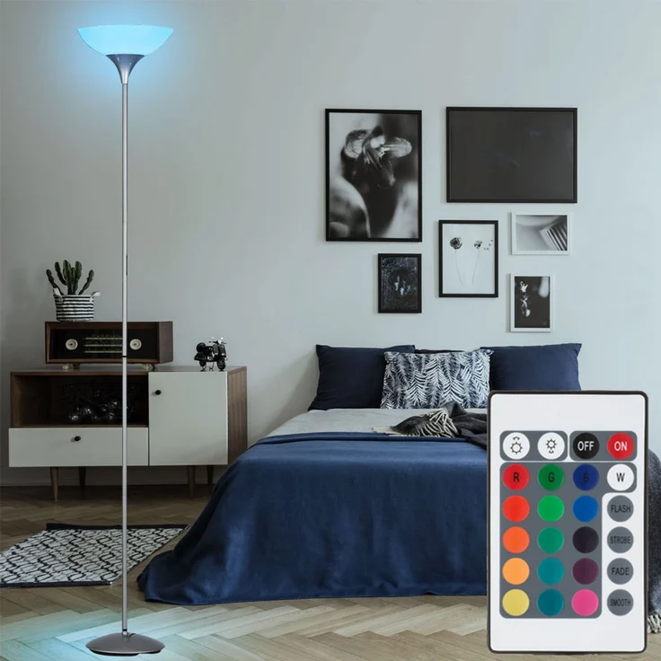 RGB LED Deckenfluter, titanfarbig, Höhe 180 cm, DEZWO – Bild 4